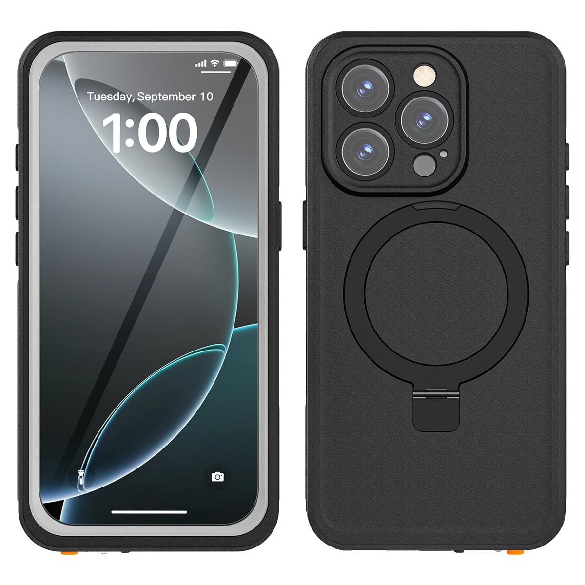 

Водонепроникний чохол REDPEPPER IP68 для iPhone 16 Pro Задня кришка телефону Підставка Сумісний з MagSafe Style A