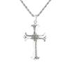 Mens Personalized Hip Hop Vintage God Eye Cross Long Sweater Necklace
