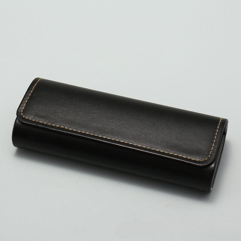 Vintage PU Leather Glasses Case Portable Men Women Glasses Storage Box Anti-Pressure Eyeglasses Bag Accessories