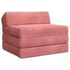 Folding Sofa Bed Pink 200 X 70 X 10 Cm Velvet