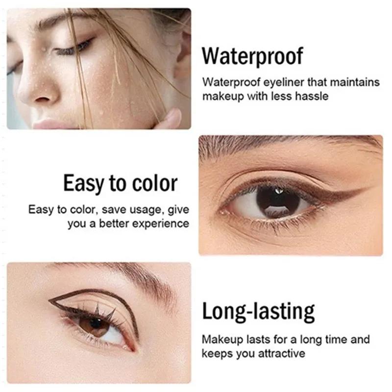 Wasserfester schwarzer Eyeliner-Stift, wischfest, langanhaltend, anfängerfreundliches Augen-Make-up, hochpigmentierter schwarz-weißer Eyeliner-Stift