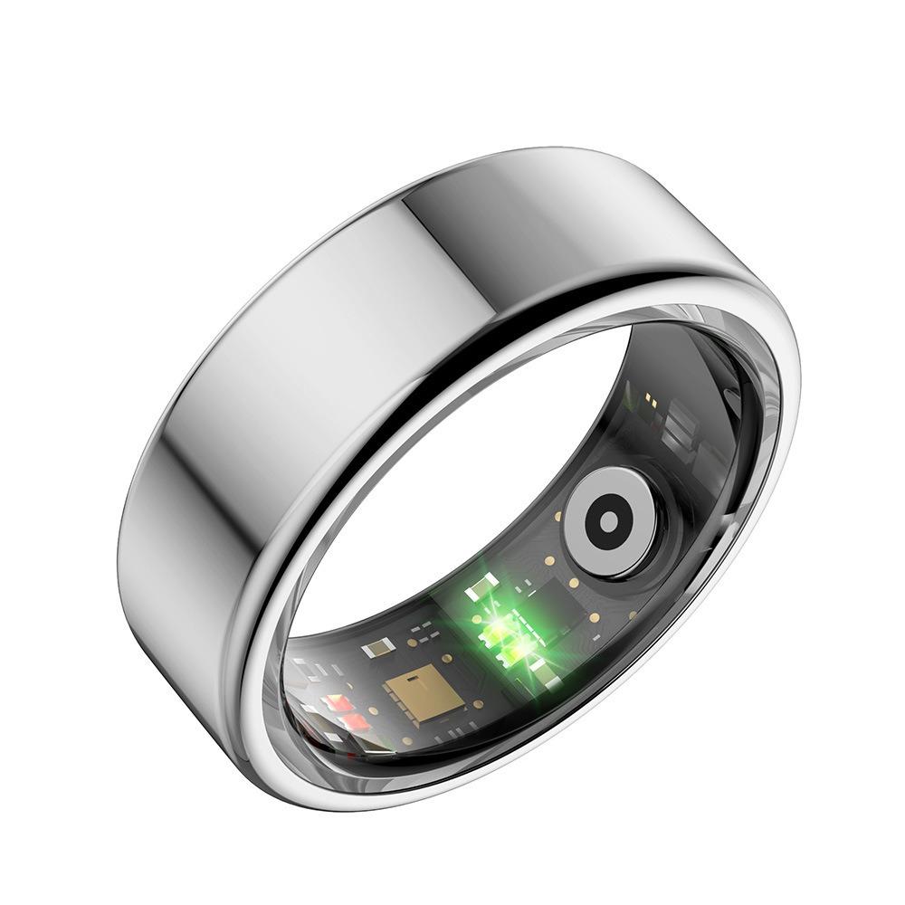 

Q1 Smart Ring Электронное спортивное кольцо Мониторинг сна Здоровье Дистанционное управление Фотография Bluetooth Частота сердечных сокращений Кислород в крови Зарядная камера 12 серебряный