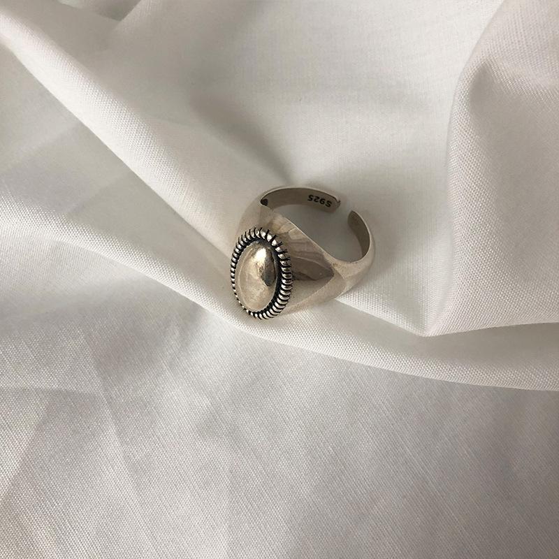 Korean Style Elegant 925 Pure Silver Adjustable Finger Ring For Women Fashion