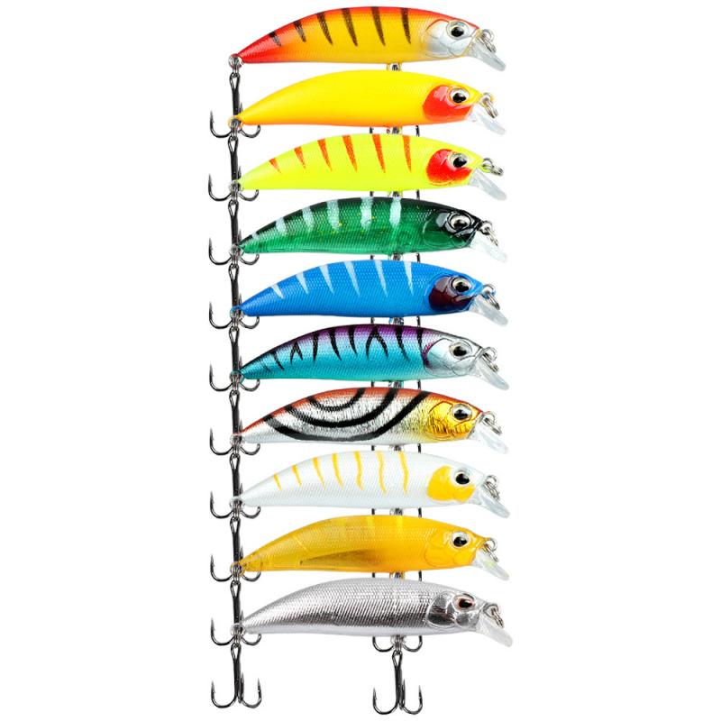 7cm8gSubmersible Minnow Lure for Long-Distance Casting5Color Boxed Bionic Bait for Bass and Perch, Freshwater and Saltwater Fish