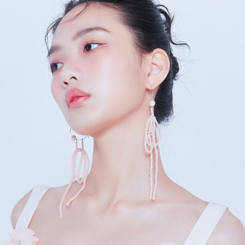 LOVUEE Pink Seed Angel Earrings