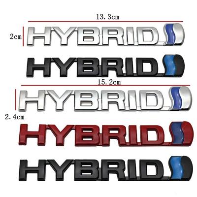 Metal HYBRID Car Front Grille Emblem Auto Body Trunk Badge Decal for LandCruiser Yaris Camry Vios Corolla 4runner