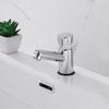 Brass Chrome Finish Delayed Basin Faucet Hotel Public Toilet Bathroom Basin Cold Faucet Delay Push Button Basin Sink Tap