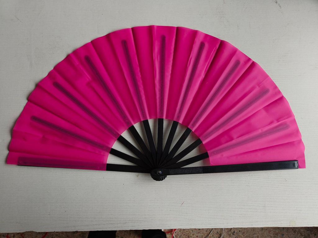 Leque dobrável de 7 polegadas de cor sólida - Acessório de performance de dança e para refrescar