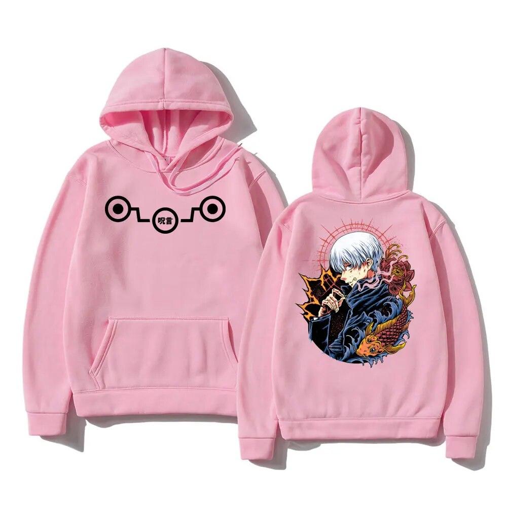 Anime Jujutsu Kaisen Oboustranný potisk Mikina Unisex Dámské Vintage Oversized Volné Topy Mikiny Unisex Mikina Inumaki Toge s kapucí