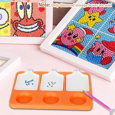 Diamond Painting Organizing Tray Storage Box 3-Slot Diamond Painting Storage Containers Diamond Painting Accessory