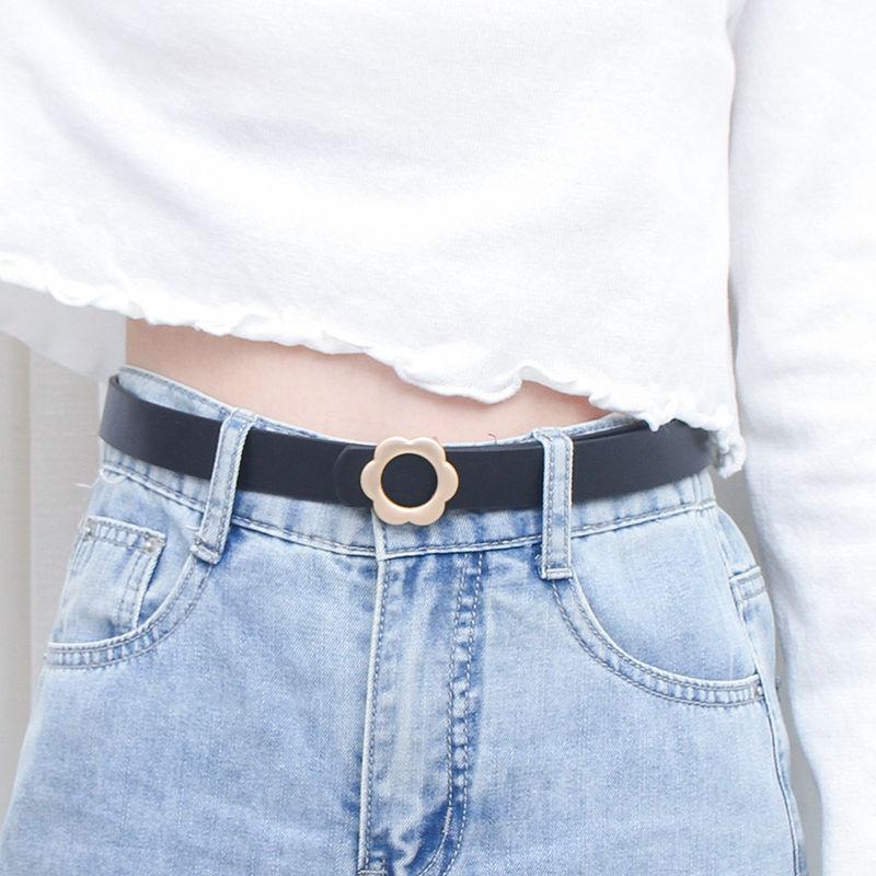 Narrow Waist Minimalist Belt In Black And Coffee Colors Ideal For Outfits Summer