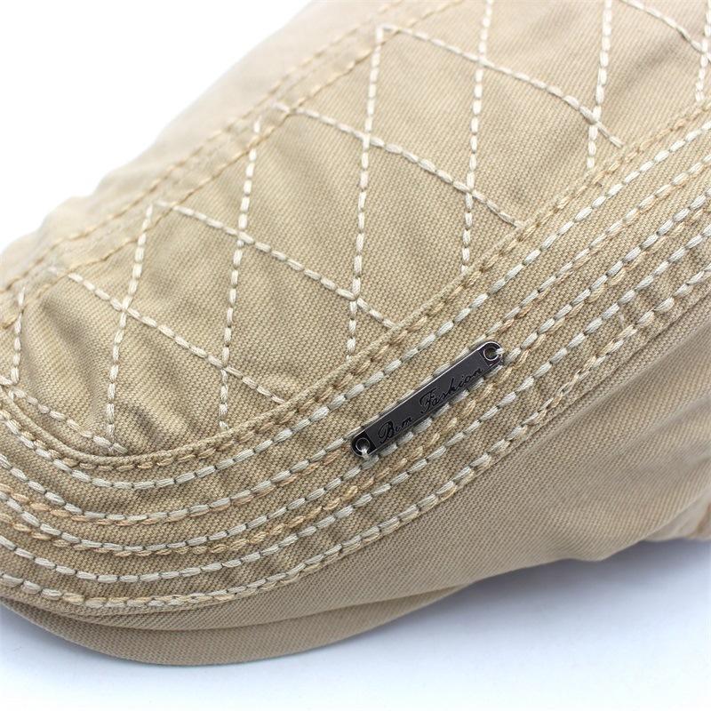 New Men'S Casual Newsboy Hat Spring And Autumn Retro Beret Hat Wild Casual Hats Unisex Wild Octagonal Cap