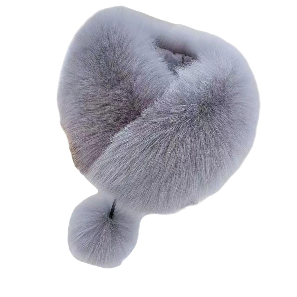 Furry Furs Warm Scarf for Winter Decorative Neck Gaiter Faux Furs Shawl Adult Teens Warm Neckwear Winter Thick Scarf