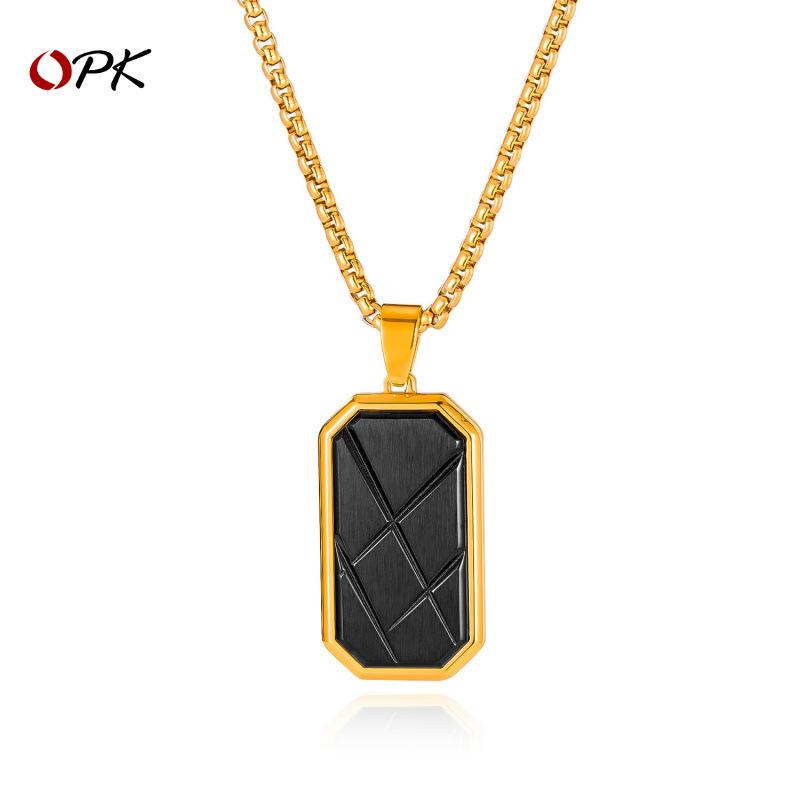 Personalized Necklace Men's Stainless Steel Trendy Creative Design Fashionable Simple Versatile Titanium Accessories