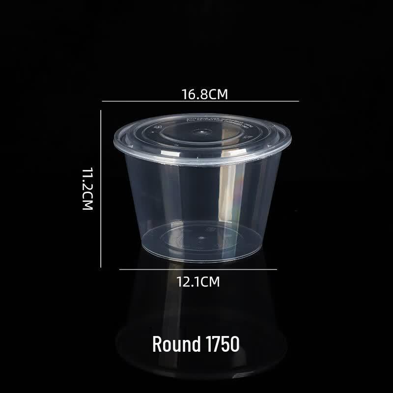 Disposable Round Plastic Takeaway Food Containers