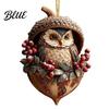 Festive Tree Ornament Forest Animal Acorn Hanging Ornament 2D Acrylic Flat Printed Decor for Christmas Woodland Creature Pendant Holiday