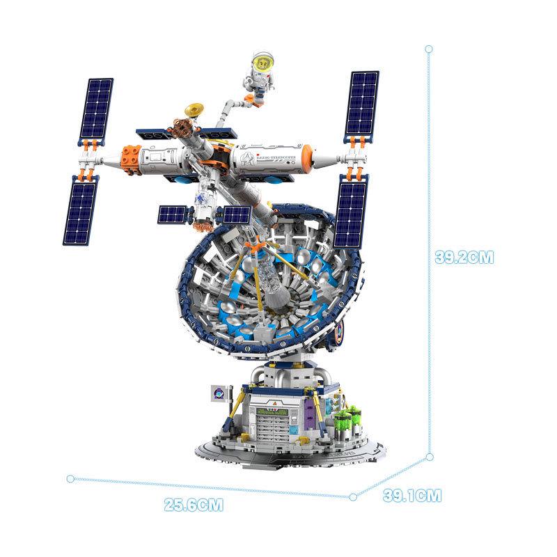 Solar System Model Building Blocks: 8 Planets Globe & Telescope Educational Toy for Science Enthusiasts
