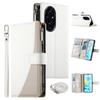 For Honor 200 5G Case Zipper Wallet Color Splicing Leather Flip Phone Cover with Straps