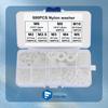 500pcs White Nylon Plastic Flat Washers M2-M10 Insulating Washers Assortment with Box