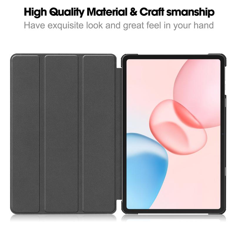 Custodia Flip Pieghevole Sottile in Pelle PU per Tablet Honor Pad 10 12.1 pollici Cover Guscio Posteriore in Plastica Dura Funda Coque