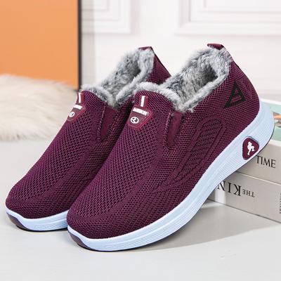 Stivali da neve invernali da donna, fodera in pelliccia sintetica antiscivolo, mocassini da passeggio, scarpe comode, stivaletti alla caviglia corti, scarpe da ginnastica casual da donna, calde, da corsa e da allenamento