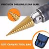 3Pcs Hss Steel Titanium Step Drill Bits 3-12/4-12/4-20mm Step Cone Cutting Tools Steel Woodworking Wood Metal Drilling Set