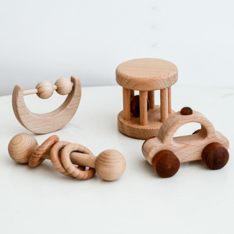 Children's Musical Wooden Rattle Toy Set for Early Education and Gift