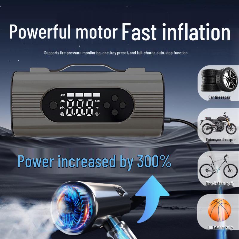 Kemier Portable Car Jump Starter & Air Pump 8-in-1 with Lighting