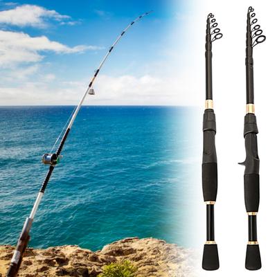 1.6/1.8/2.1/2.4m Convenient Ultra Short Easy Clean Mini Fishing Rod Telescopic Freshwater Sea Pole Equipment