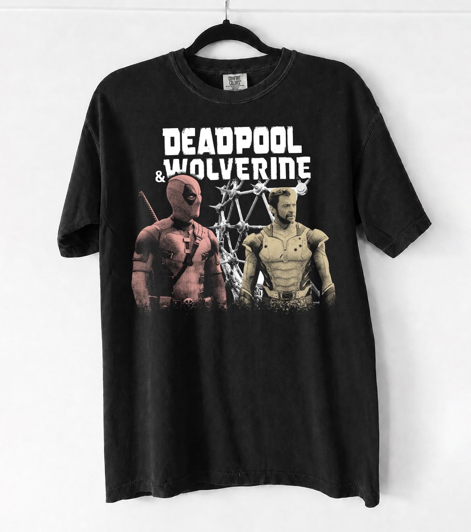 Deadpool and Wolverine Shirt, Wolverine Logan T-Shirt, Ryan Reynolds Shirt, Hugh Jackman Tee, Reto Marvel Movie Shirt, Gift for Marvel Fan 3XL