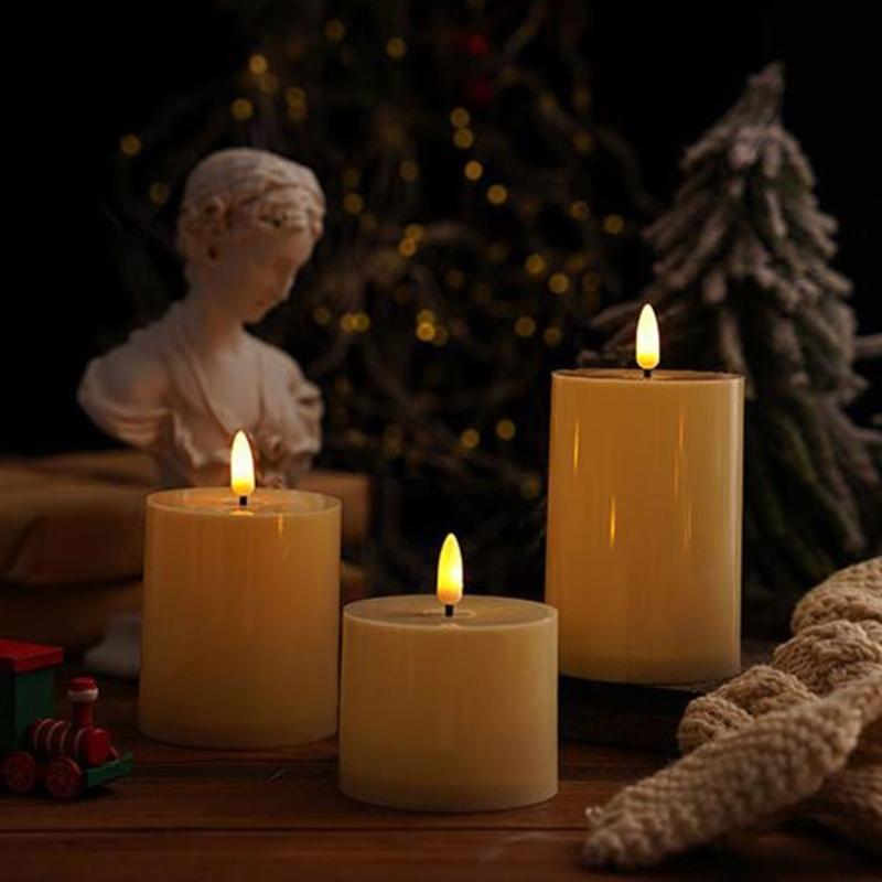 Electronic Flameless LED Candle Light Bright Battery Operated Lamp with Realistic Flame Christmas Holiday Wedding Home