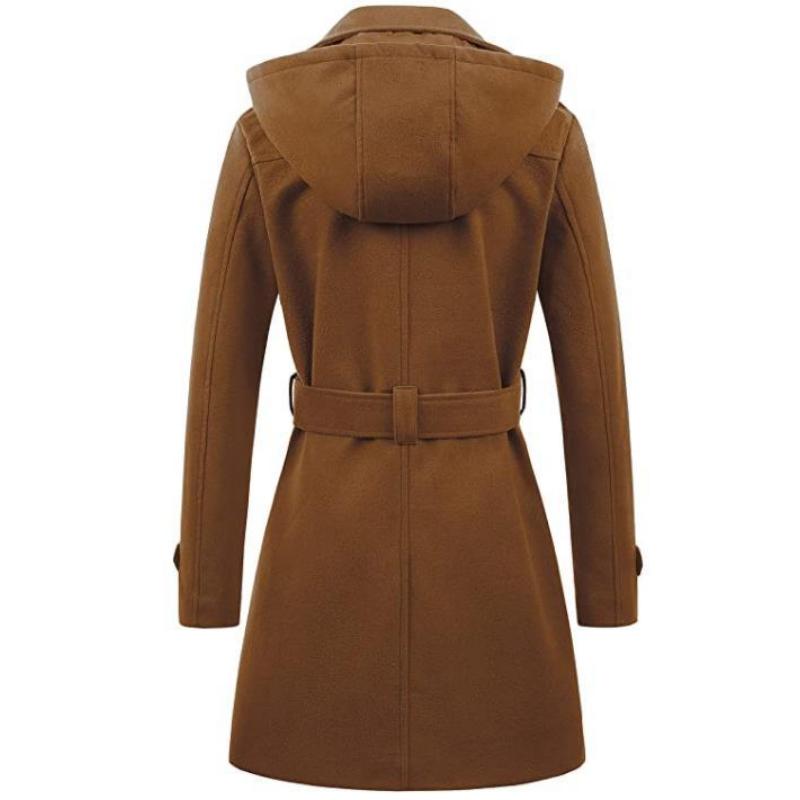 Women's Autumn and Winter Mid-length Warm and Comfortable Hooded Coat