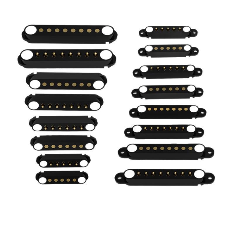 2-pin Anti-Fooling Bent Solder Wire with Magnetic Connector Cable and Spring Pogo Pin Socket