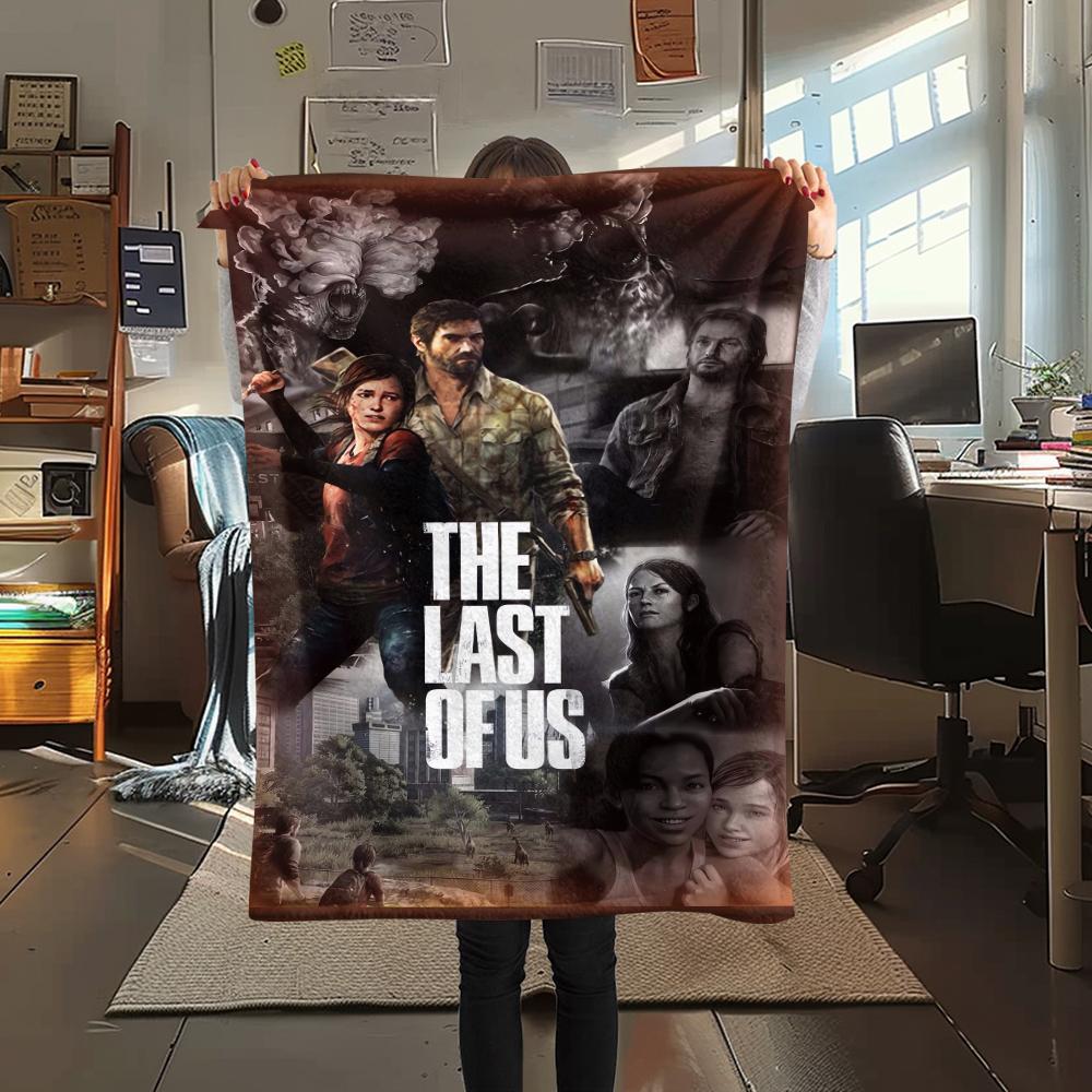 

1 шт. Фланелева ковдра з принтом The Last of Us, Висока якість, Зручна для всіх сезонів, Декор для дому, Тепло та затишок, Ідеально для різдвяних подарунків 80cm x 120cm