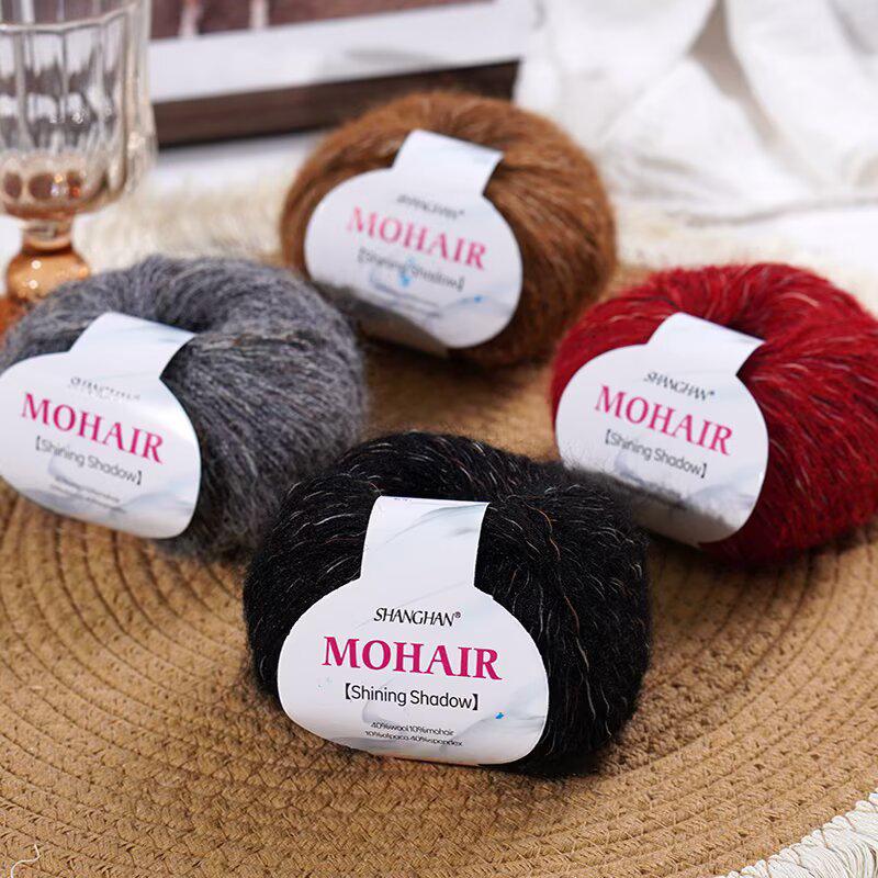 Mohair Silk Gradient Wool Scarf & Knitted DIY Kit for Sweater, Coat, Hat, Shawl