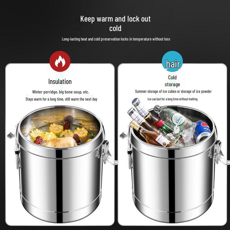 MIAOQIAO Commercial Stainless Steel Insulated Food Container