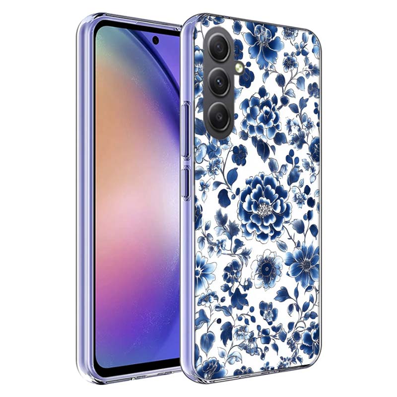 Blue white Porcelain Pattern Phone Case for Samsung A17 A37 A57 A07 A16 A26 A36 A56 A06 A02S A12 A22 A32 A52S A04S A14 A24 A34 A