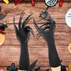 Halloween Kostüm Fingernägel Hexenhandschuhe für Erwachsene Dark Series Lange Nägel Handschuhe Maskeradenhandschuhe Partyzubehör