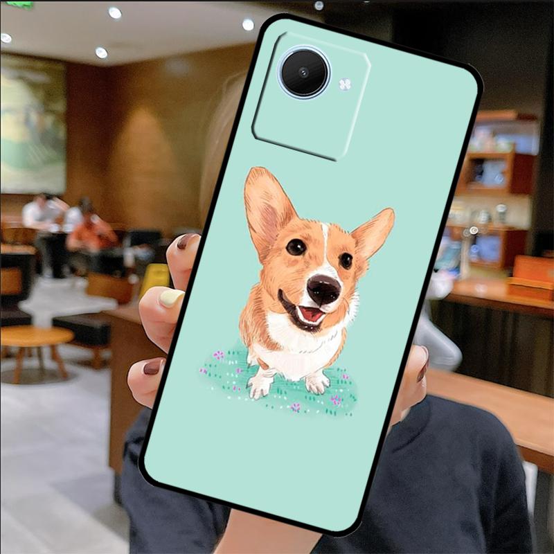 

Corgi Funny Puppy Case For Realme GT 6 6T 5 GT7 Pro 10 11 12 13 14 Pro Plus C67 C61 C53 C51 C21Y C25S C55 C75 Realme 14 Pro Plus