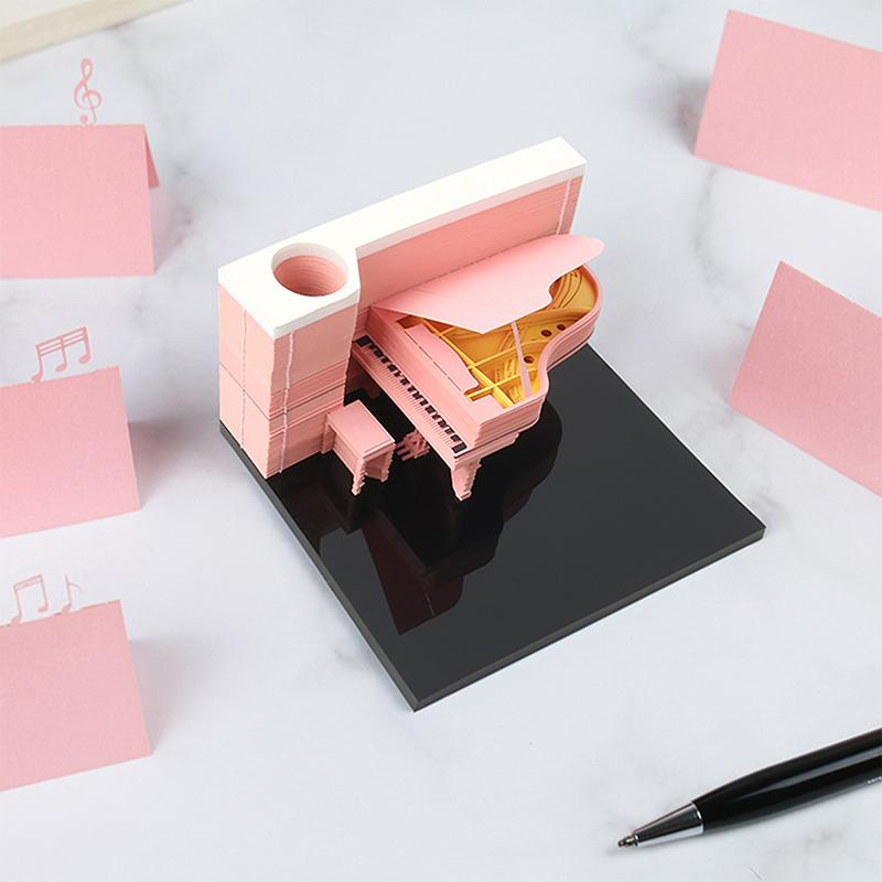 Time Piece Calendar 2026 Desk Calendar 3D Tear-Away Calendar Paper Carving Art Memo Pad Notepad Gift For Christmas Housewarming