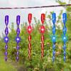 10pcs 360 Degree Rotation Bird Repellent Rods Reflective Wind Spiral Waterproof Bird Repeller Plastic 30CM Length