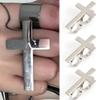 Big Cross Shape Two Finger Cross Ring Stainless Steel Double Finger Ring  Women Men