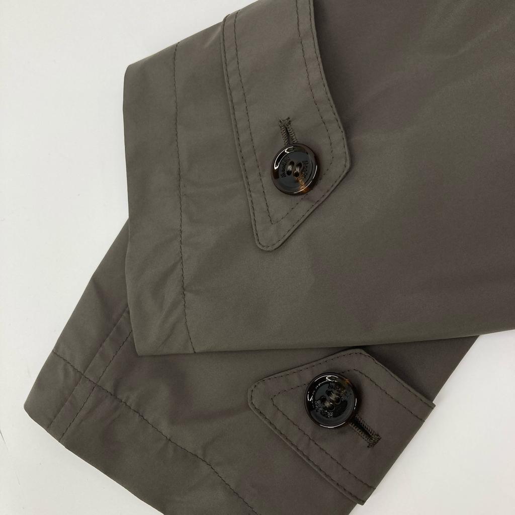 MOORER Brown PREZ-STP Hooded Single Trench Coat Spring Coat coat 46 BrownUsed