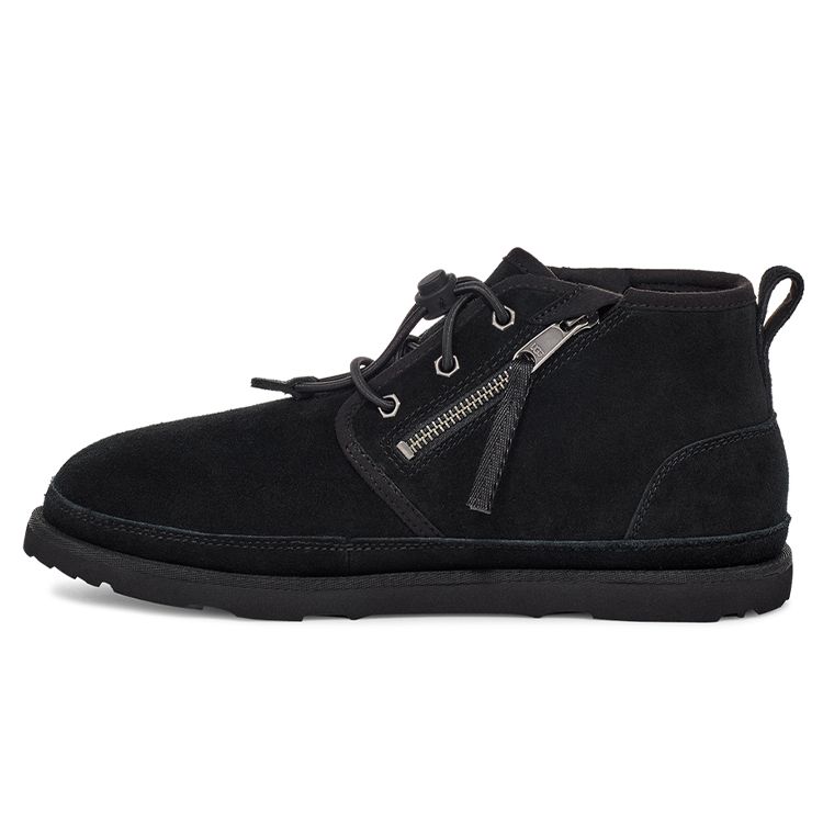 UGG Neumel Warm Double Zipper Ankle Snow Boots Men boots Black 1118710-BLK