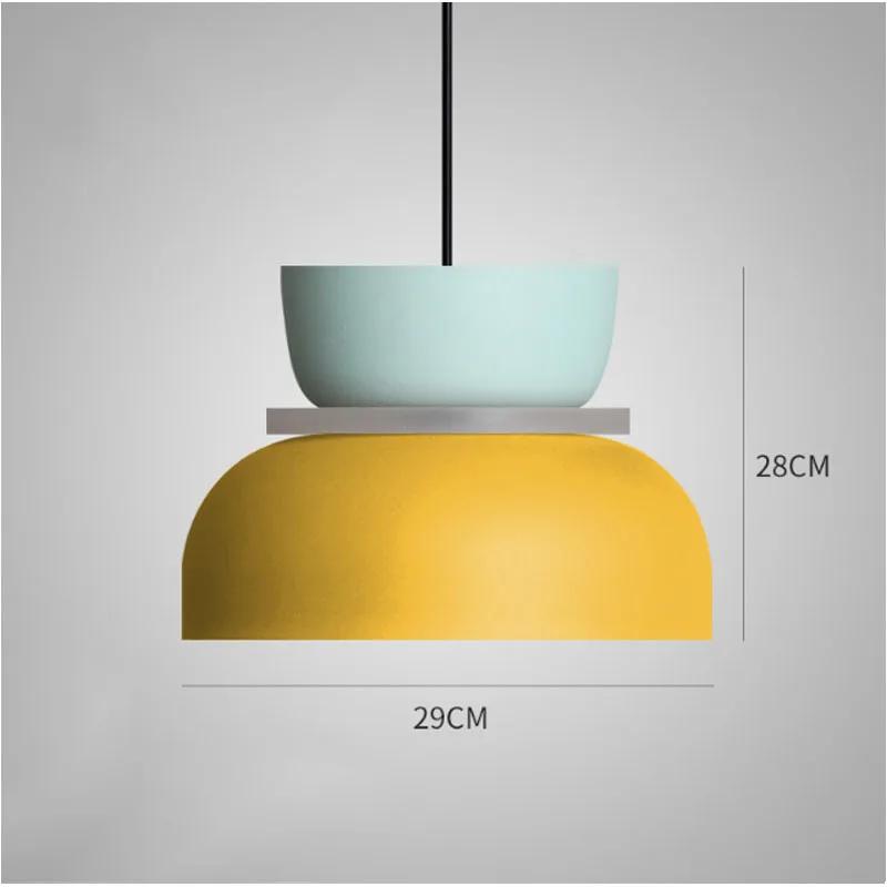 Modern Macaron Liontin Lampu Led Menggantung Suspensi Tinggal Belajar Bar Ruang Makan Samping Tempat Dekorasi Furnitur