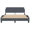 Bed Frame  Dover  Dark Grey 120 x 200 cm Velvet