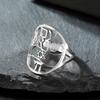 LIKGREAT Star of David Ring Chai Symbol Magen David Israel Finger Rings Hebrew Blessing Je Gift Stainless Steel Jewelry