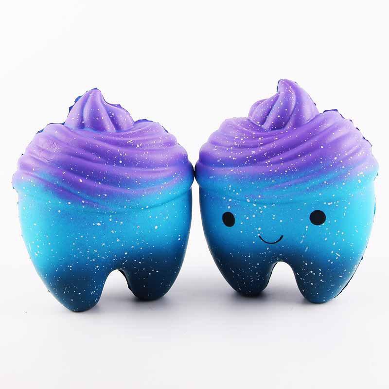 Squishy Starry Teeth Slow Rising Toy Cute Cartoon Soft Squeeze Phone Charm Stress Relief Relieve Stress