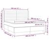 VidaXL Lit à sommier tapissier avec matelas Gris foncé 180x200cm Tissu - Modèle 3131530