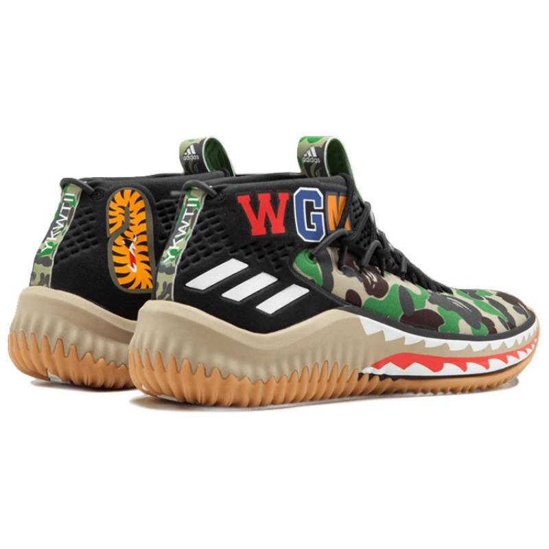 adidas Dame 4 A Bathing Ape Camo Sneaker AP9974